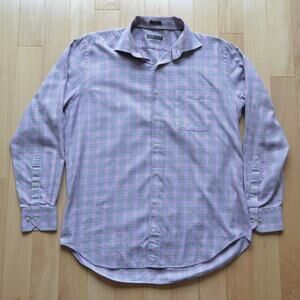 Peter Millar Button Down Shirt Plaid Size L